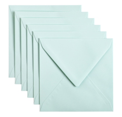 Enveloppe Papicolor 140x140mm vert bleuté paquet 6 pièces