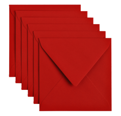 Enveloppe Papicolor 140x140mm rouge paquet 6 pièces