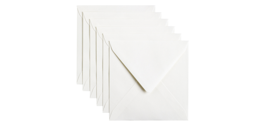 Enveloppe Papicolor 140x140mm blanc neige paquet 6 pièces