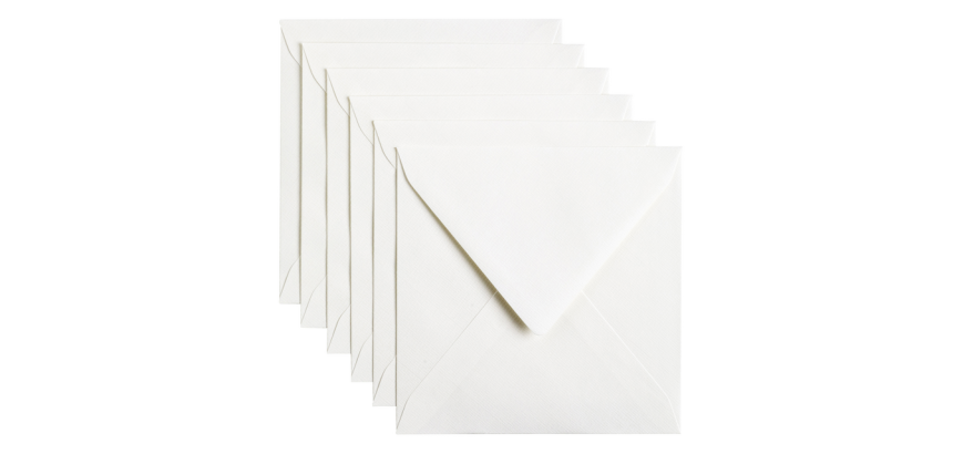 Envelop Papicolor 140x140mm hagelwit pak à 6 stuks