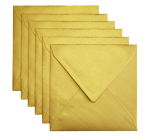 Papicolor Metallic Gold Envelope 140x140mm Pack of 6 Pieces