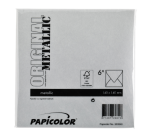 Enveloppe Papicolor 140x140mm argent métallisé paquet 6 pièces