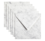 Papicolor-Umschlag 140x140mm marmoriert grau Packung 6 Stück