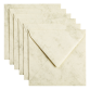 Envelop Papicolor 140x140mm marble ivoor pak à 6 stuks