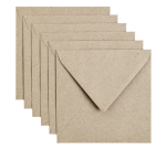 Papicolor Envelope 140x140mm gray kraft pack of 6 pieces