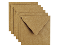 Enveloppe Papicolor 140x140mm kraft brun