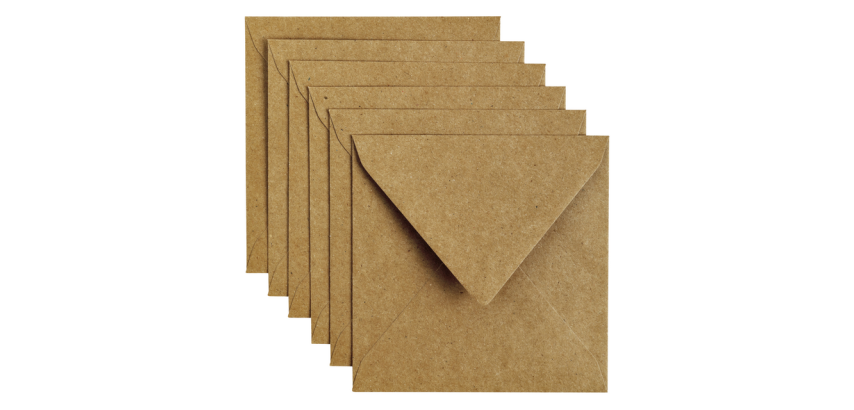 Umschlag Papicolor 140x140mm Kraft Braun