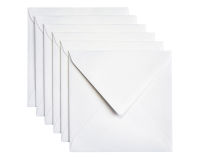 Enveloppe Papicolor 140x140mm blanc perle métallisé paquet 6 pièces
