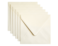 Enveloppe Papicolor 140x140mm ivoire métallisé paquet 6 pièces