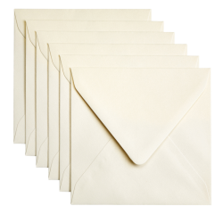 Enveloppe Papicolor 140x140mm ivoire métallisé paquet 6 pièces