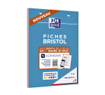 Flashcard Bristol Oxford A5 30 fiches bristol 210g carreau 5mm assorti