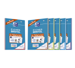 Flashcard Bristol Oxford A5 30 fiches bristol 210g carreau 5mm assorti