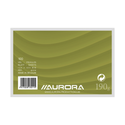 Fiche Système Aurora 150x100mm uni 190g blanc 100 feuilles