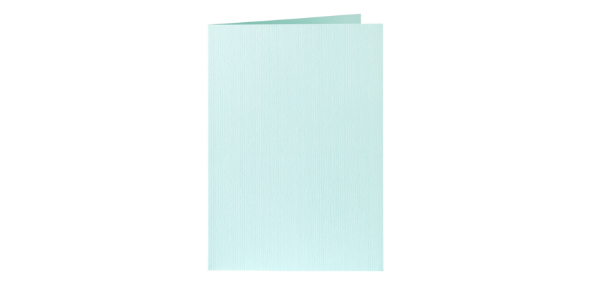 Carte de correspondance Papicolor double 105x148mm vert bleuté 6 pièces