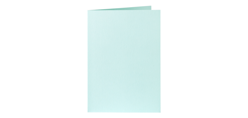 Carte de correspondance Papicolor double 105x148mm vert bleuté 6 pièces