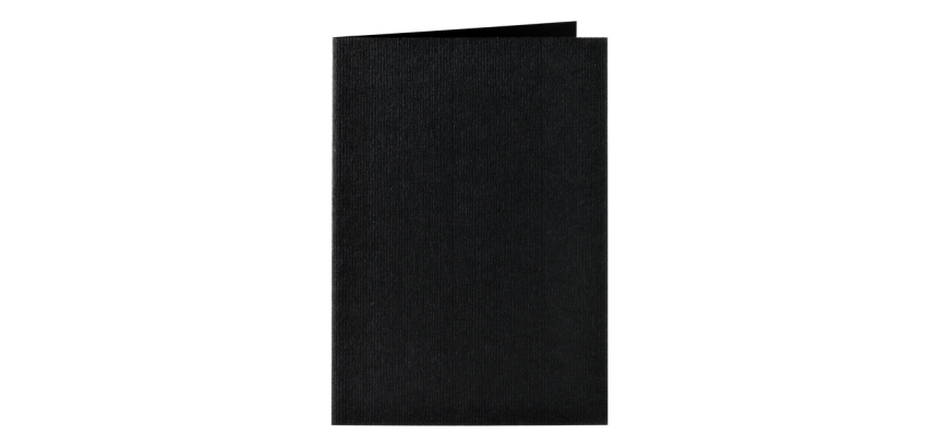 Carte de correspondance Papicolor double 105x148mm noir corbeau 6 pièces