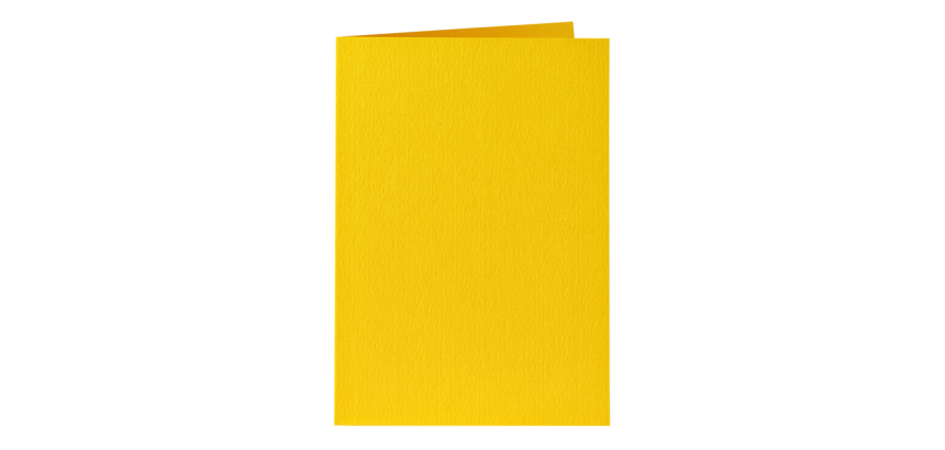 Carte de correspondance Papicolor double 105x148mm jaune bouton d'or 6 pièces