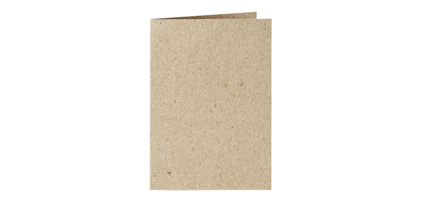 Carte de correspondance Papicolor double 105x148mm kraft gris 6 pièces