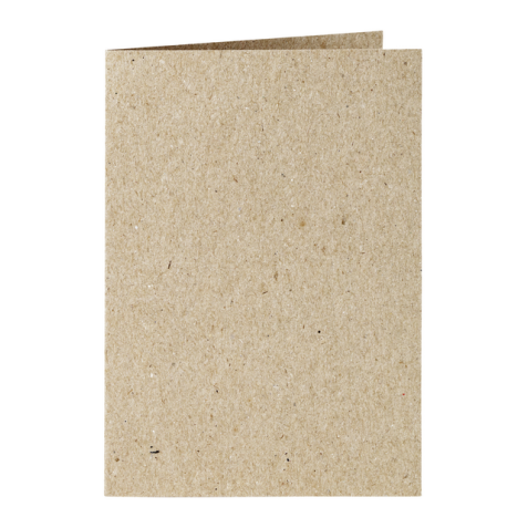 Carte de correpondance Papicolor double 105x148mm kraft gris