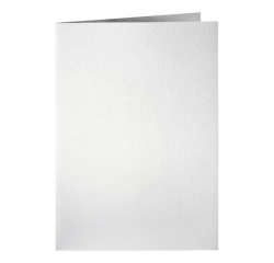 Carte de correspondance Papicolor double 105x148mm blanc perle métallisé 6 pièces