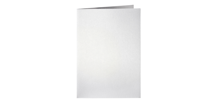 Carte de correspondance Papicolor double 105x148mm blanc perle métallisé 6 pièces