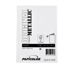 Carte de correspondance Papicolor double 105x148mm blanc perle métallisé 6 pièces