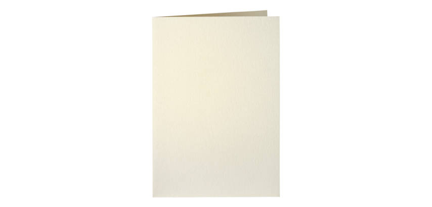 Carte de correspondance Papicolor double 105x148mm ivoire métallisé 6 pièces