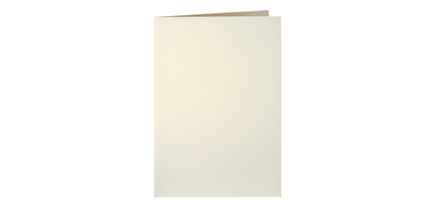 Carte de correspondance Papicolor double 105x148mm ivoire métallisé 6 pièces