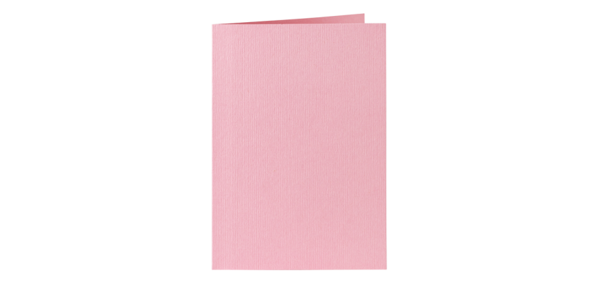 Carte de correspondance Papicolor double 105x148mm rose bébé 6 pièces