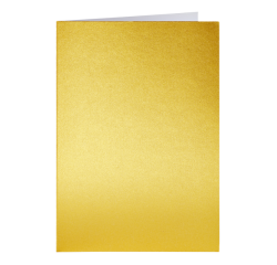 Carte de correspondance Papicolor double 105x148mm or métallissé 6 pièces