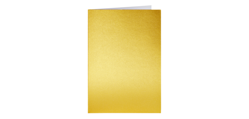 Correspondentiekaart Papicolor dubbel 105x148mm metallic goud pak à 6 stuks