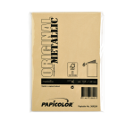 Correspondentiekaart Papicolor dubbel 105x148mm metallic goud pak à 6 stuks