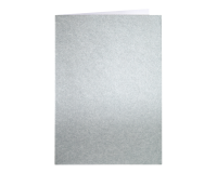 Carte de correspondance Papicolor double 105x148mm argent métallisé 6 pièces