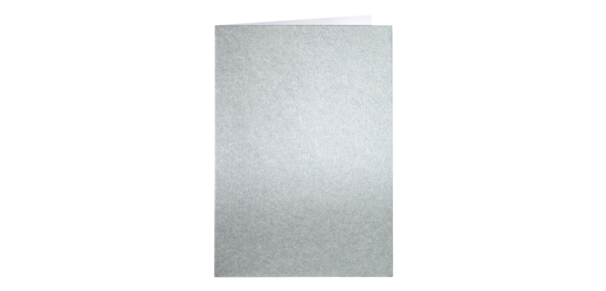 Carte de correspondance Papicolor double 105x148mm argent métallisé 6 pièces