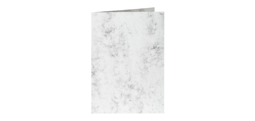Papicolor Correspondence Card Double 105x148mm Marble Grey 6 Pieces