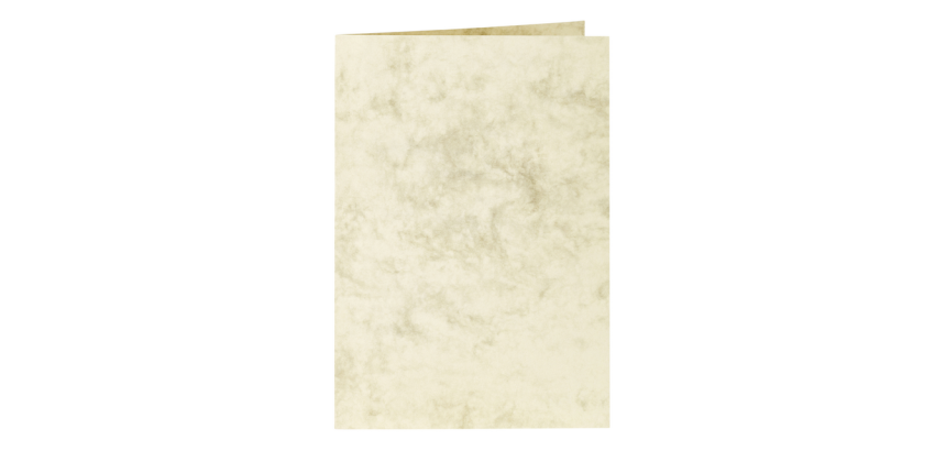 Carte de correspondance Papicolor double 105x148mm ivoire marbré 6 pièces