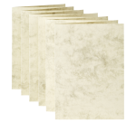 Carte de correspondance Papicolor double 105x148mm ivoire marbré 6 pièces