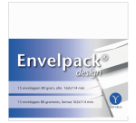 Briefumschlag Papyrus Envelpack Design 894406 C6 114x162mm weiß 15 Stück