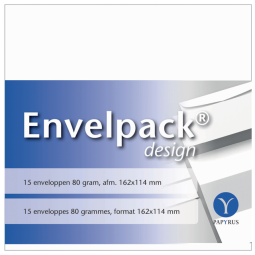 Enveloppe Papyrus Envelpack Design C6 114x162mm blanc 894406