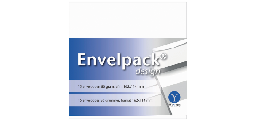 Briefumschlag Papyrus Envelpack Design 894406 C6 114x162mm weiß 15 Stück
