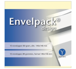 Envelop Papyrus Envelpack Design vierkant 140x140mm ivoor 894410 10 stuks