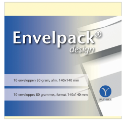 Enveloppe Papyrus Envelpack Design carré 894410 140x140mm ivoire 10 pièces