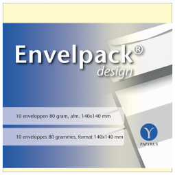 Enveloppe Papyrus Envelpack Design carré 894410 140x140mm ivoire 10 pièces