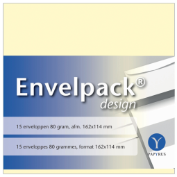 Enveloppe Papyrus Envelpack Design C6 114x162mm ivoire 894400