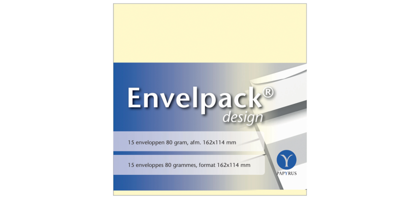 Enveloppe Papyrus Envelpack Design 894400 C6 114x162mm ivoire 15 pièces