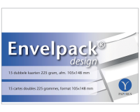 Papyrus Double Card Envelpack Design A6 105x148mm white 894456 15 pieces