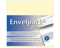 Cartes double + enveloppe Papyrus Envelpack Design 894430 C6 114x162mm ivoire 8 pièces