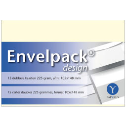 Dubbele kaart Papyrus Envelpack Design A6 105x148mm ivoor 894450