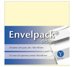 Carte simple Papyrus Envelpack Design A6 105x148mm ivoire 894420 25 pièces