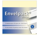 Carte double Papyrus Envelpack Design carré 130x130mm Ivoire 894460 10 pièces